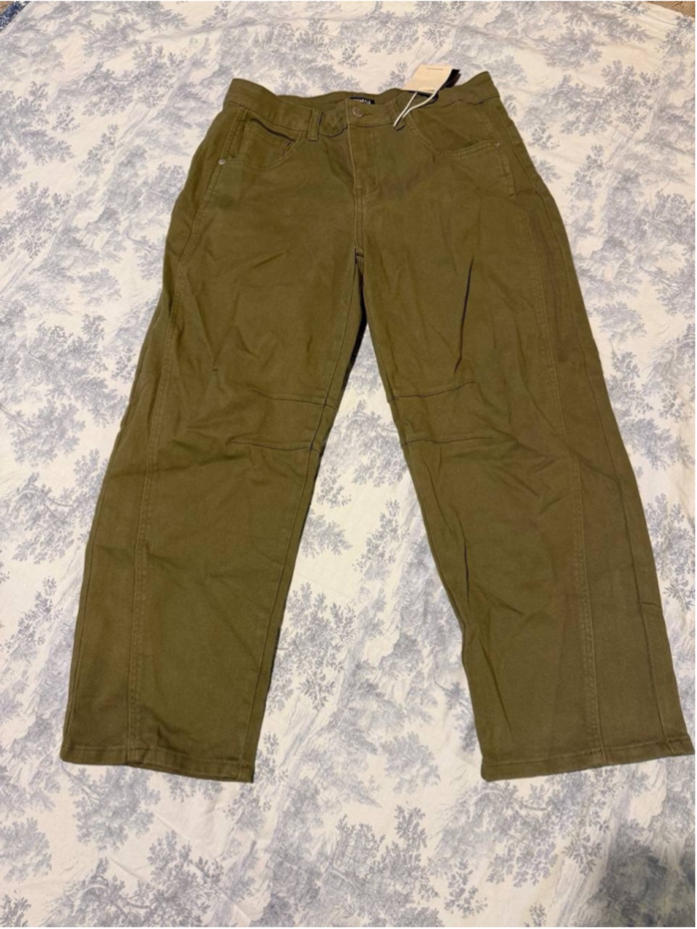 Flamingals Mid Waist Barrel Pants For Women L